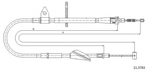 CABOR 11.5743 Cable, parking brake
